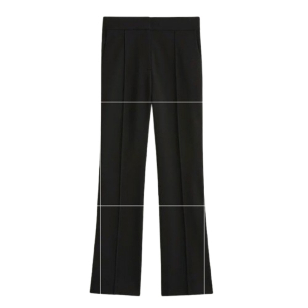 J. Crew Black Mario Bellucci Demi Boot Trouser Pant Size 00P NEW NWT